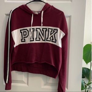 Victoria Secret Pink Front cropped Hoodie